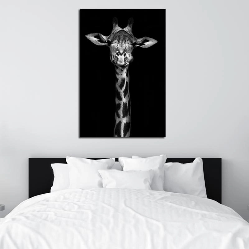 Tableau Girafe Noir et Blanc - TabloDéco.fr