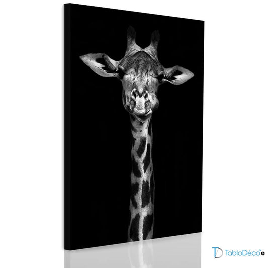 Acheter Tableau Girafe Noir et Blanc - TabloDéco.fr