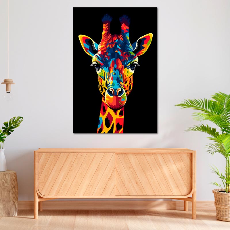 Tableau Girafe Pop Art - TabloDéco.fr