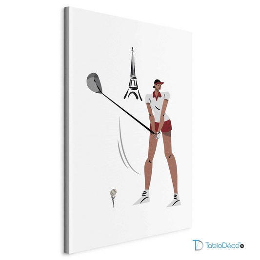 Tableau Golfeuse et Tour Eiffel (JO Paris 2024)