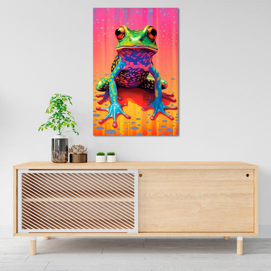 Toile décorative avec une Grenouille de style Pop Art - TabloDéco.fr