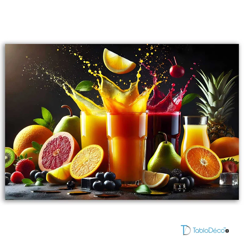 Tableau Jus de Fruits Colorés - TabloDéco.fr