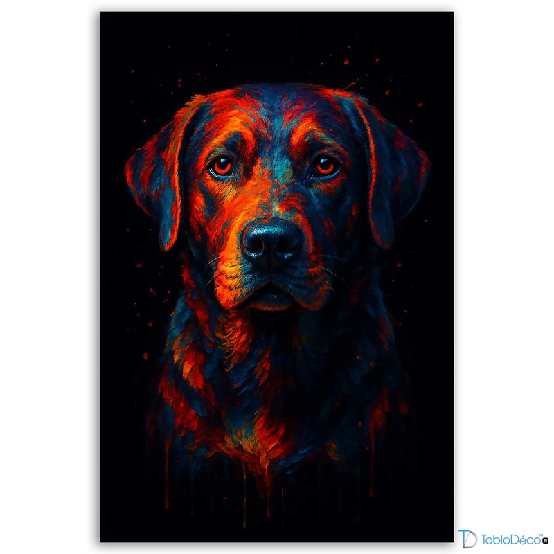 Tableau Labrador Multicolore - TabloDéco.fr