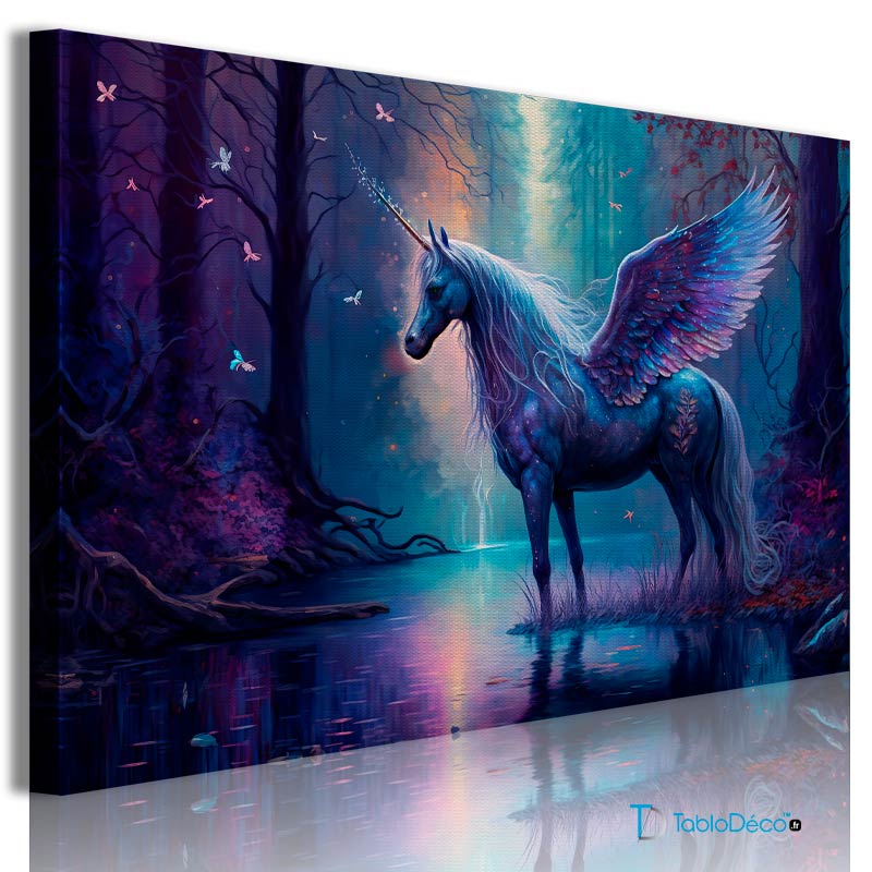 Acheter un licorne sur toile pour une chambre de fille - TabloDéco.fr