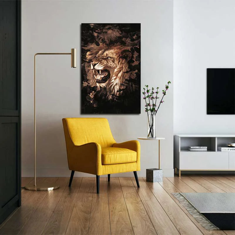 Tableau déco Mural Lion Rugissant - TabloDéco.fr