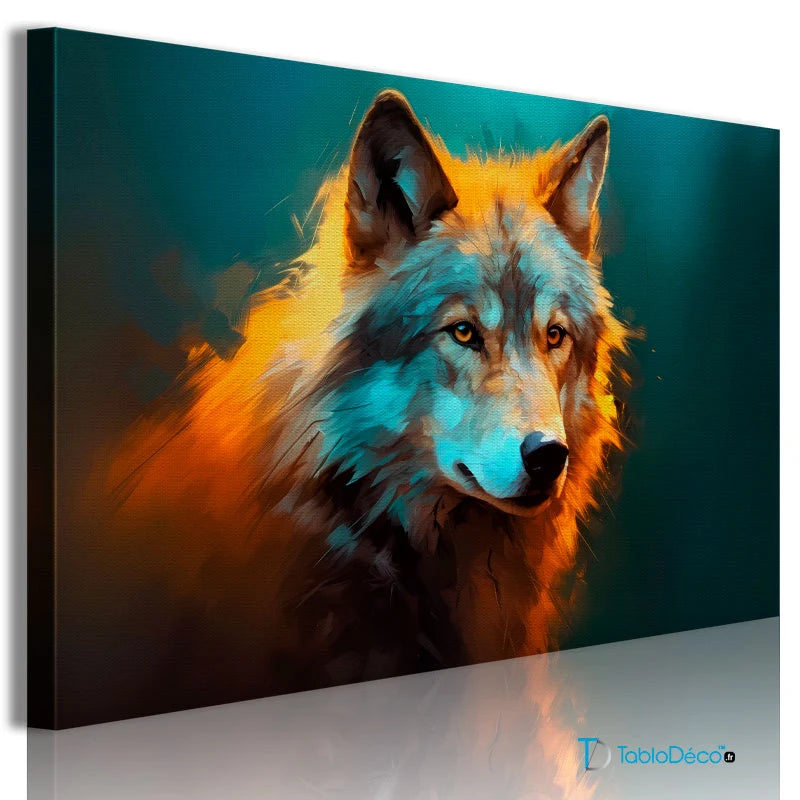 Acheter un Tableau déco d'un Loup style Abstrait - TabloDéco.fr