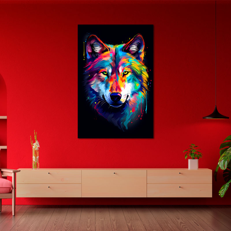 Tableau Loup Moderne - TabloDéco.fr