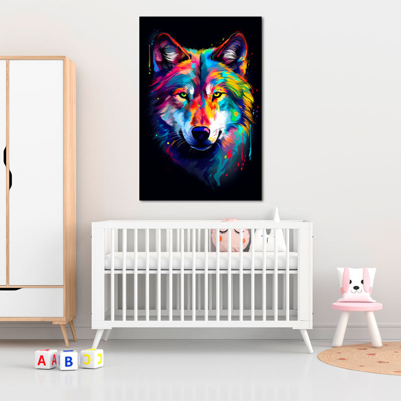 Tableau de décoration d'un Loup Moderne - TabloDéco.fr