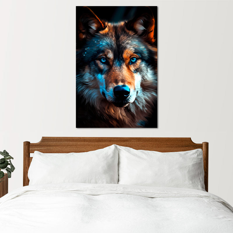 Tableau Loup Yeux Bleus - TabloDéco.fr