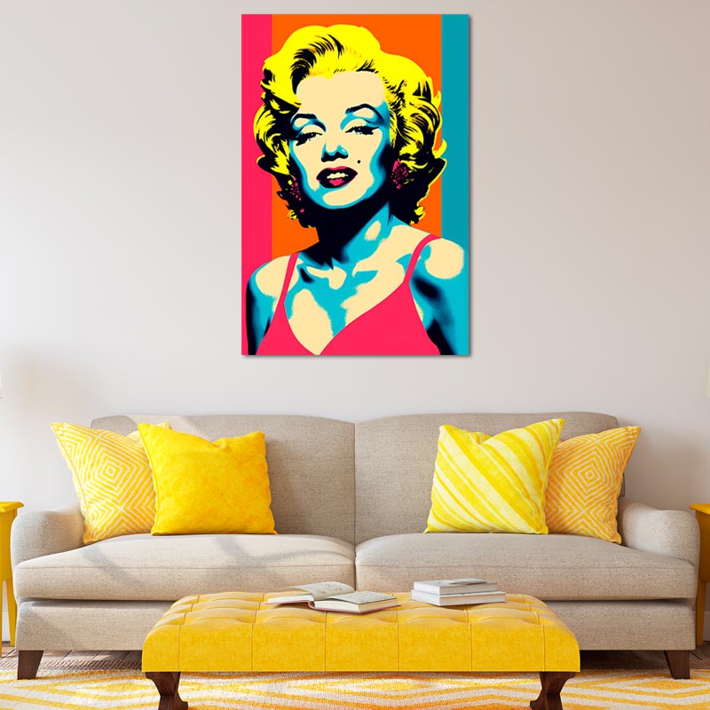 Toile décorative avec Marilyn Monroe dans un style Pop Art - TabloDéco.fr