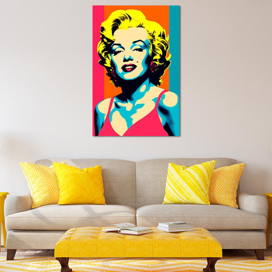 Toile décorative avec Marilyn Monroe dans un style Pop Art - TabloDéco.fr