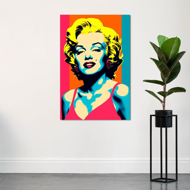 Tableau déco sur toile avec un portrait de Marilyn Monroe Pop Art - TabloDéco.fr