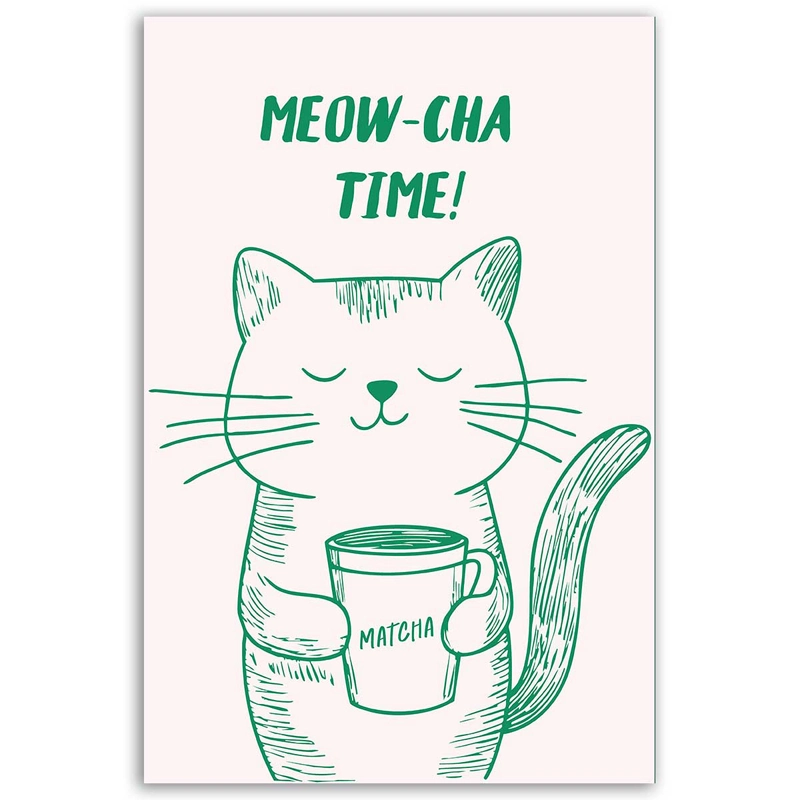 Tableau Meow-Cha Time - TabloDéco.fr