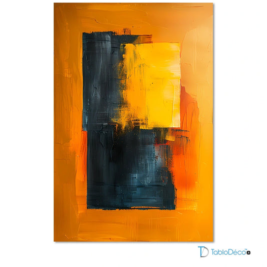 Tableau Moderne Scandinave Orange et Gris