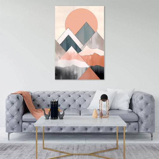 Toile décorative avec une Montagne dans un style Scandinave - TabloDéco.fr