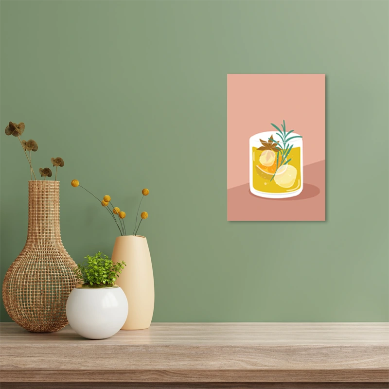 Tableau mural avec un Cocktail Jaune Ensoleillé