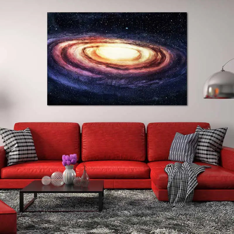 Toile décorative Murale d'une Galaxie Spirale - TabloDéco.fr