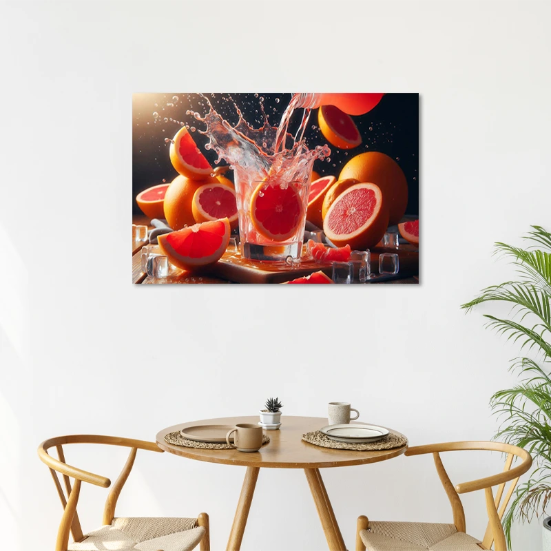 Tableau mural avec Pamplemousse Vitaminé pour la cuisine