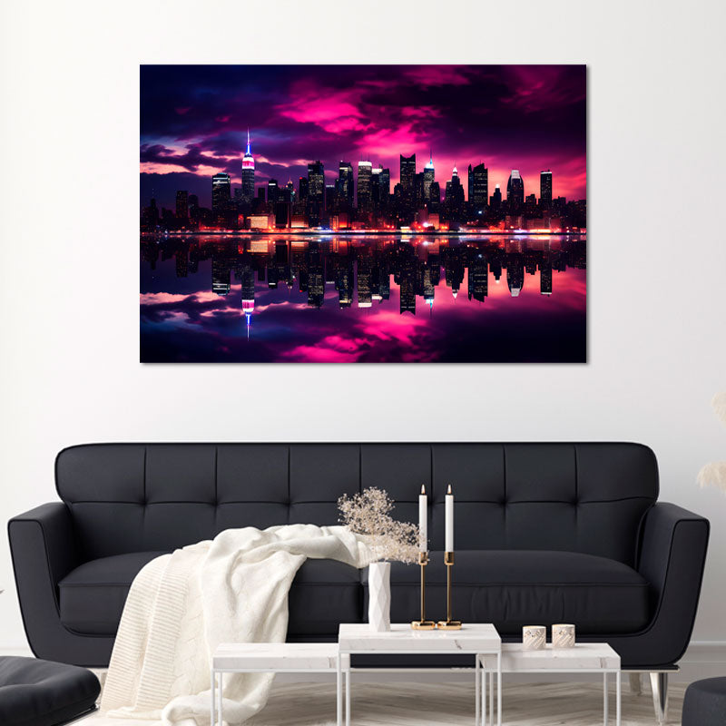 Tableau New York Violet - TabloDéco.fr