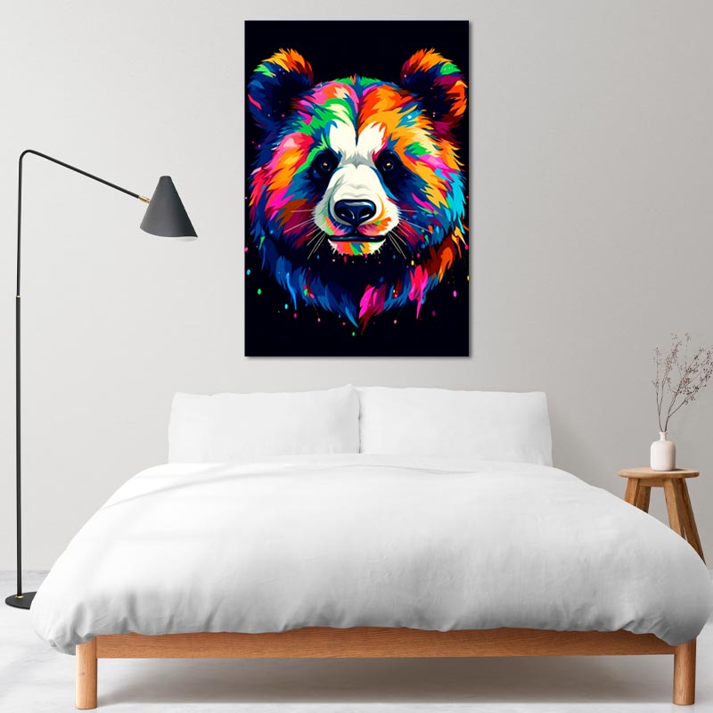 Tableau de décoration sur toile d'un Panda de style Pop Art - TabloDéco.fr