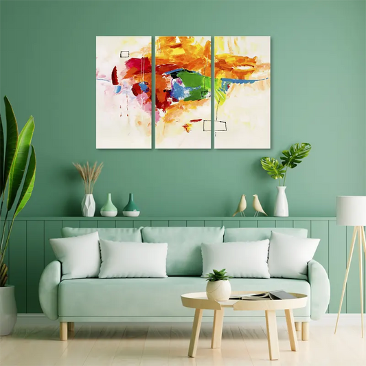 Toile peinte à la main avec un Perroquet Abstrait - TabloDéco.fr