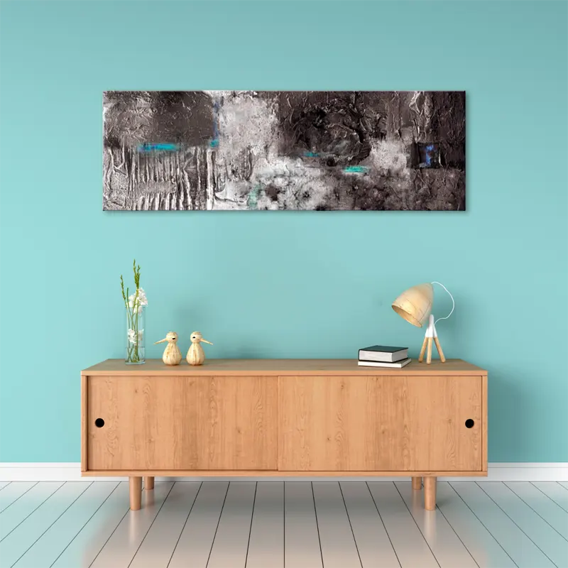 Tableau Peinture Argentée sur toile - TabloDéco.fr