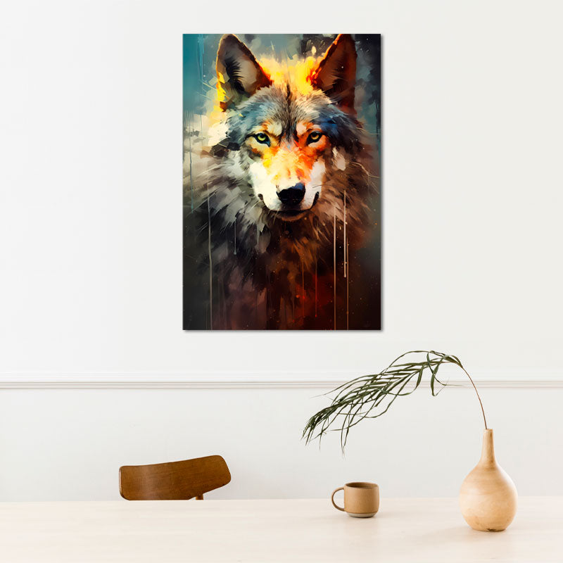 Tableau Peinture de Loup - TabloDéco.fr