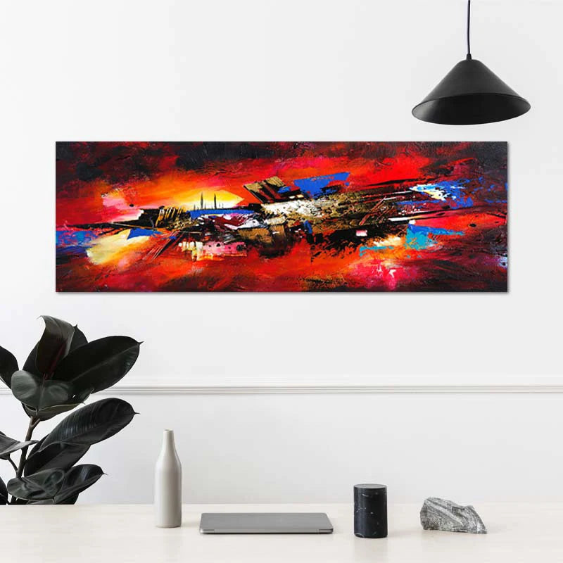 Tableau sur toile d'une Peinture format Panoramique - TabloDéco.fr