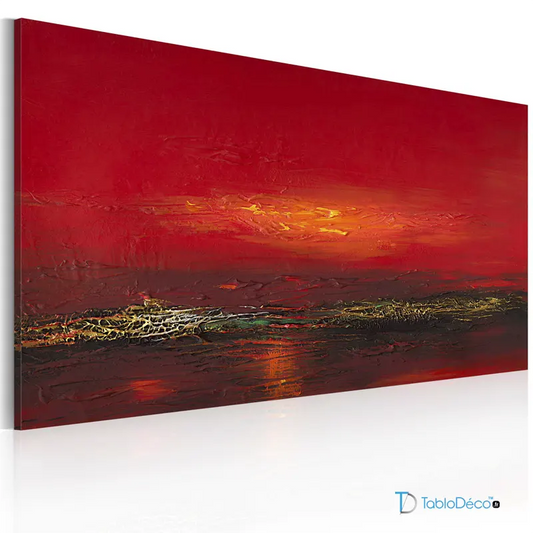 Acheter un Tableau Peinture Rouge sur toile - TabloDéco.fr
