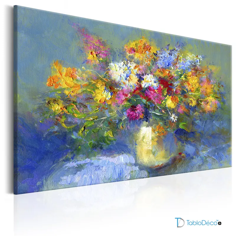 Acheter un Tableau Peinture Vase de Fleurs - TabloDéco.fr