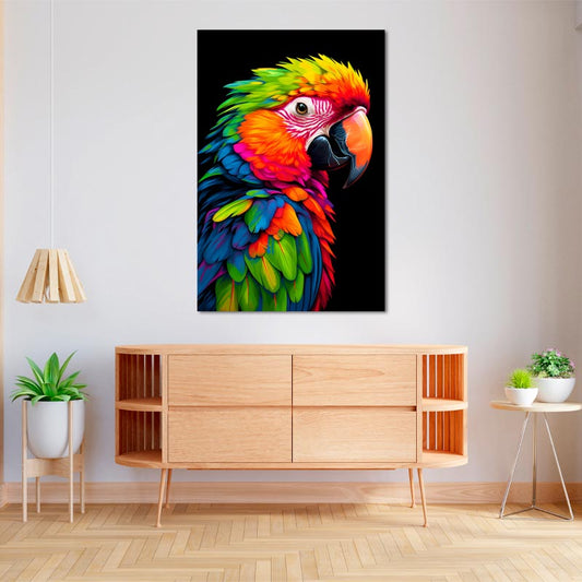 Toile décorative d'un Perroquet Pop Art - TabloDéco.fr