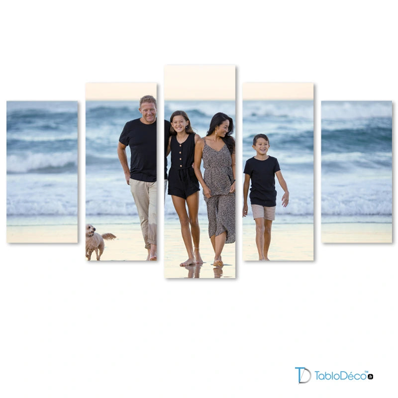 Acheter un tableau personnalisé en 5 panneaux - TabloDéco.fr