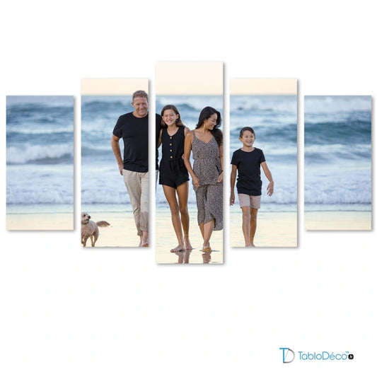 Acheter un tableau personnalisé en 5 panneaux - TabloDéco.fr