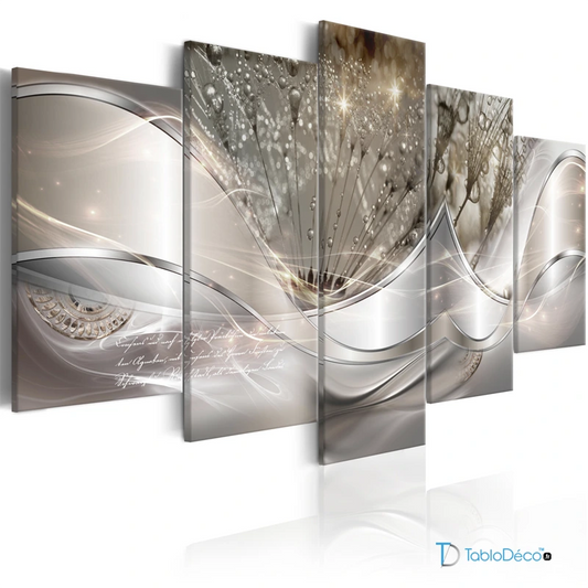 Acheter un Tableau avec des Pissenlits style Moderne en 5 panneaux - TabloDéco.fr