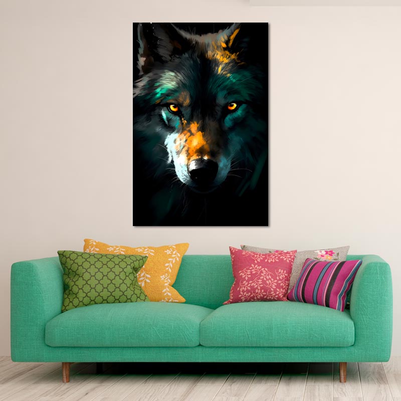 Tableau décoratif avec le Portrait d'un Loup - TabloDéco.fr