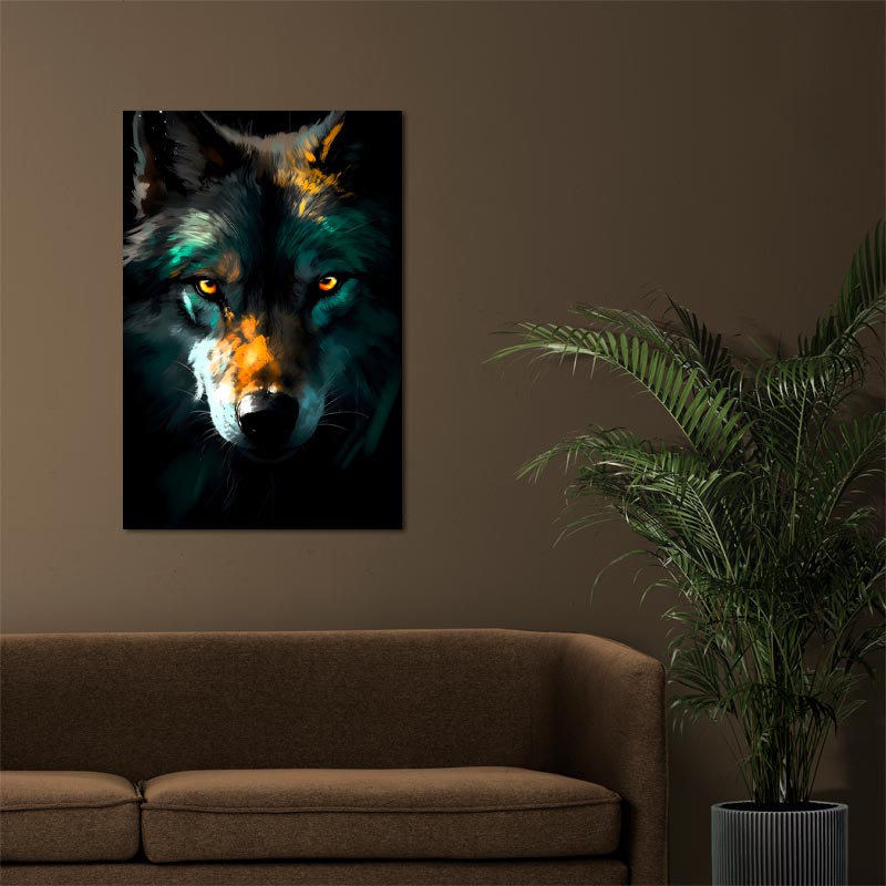 Tableau Portrait Loup - TabloDéco.fr