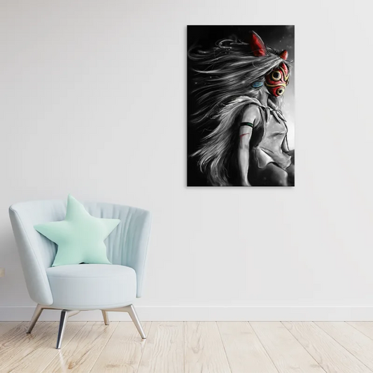 Tableau déco sur toile de la Princesse Mononoké - TabloDéco.fr