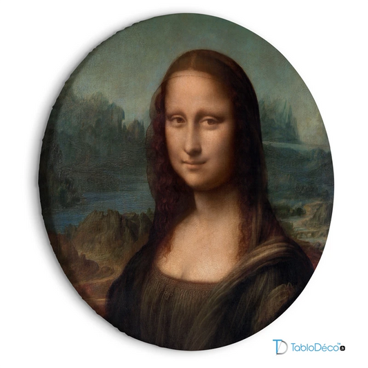 Tableau rond portrait de la Joconde