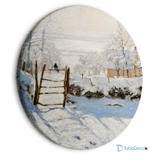 Tableau Rond de La Pie de Claude Monet - TabloDéco.fr