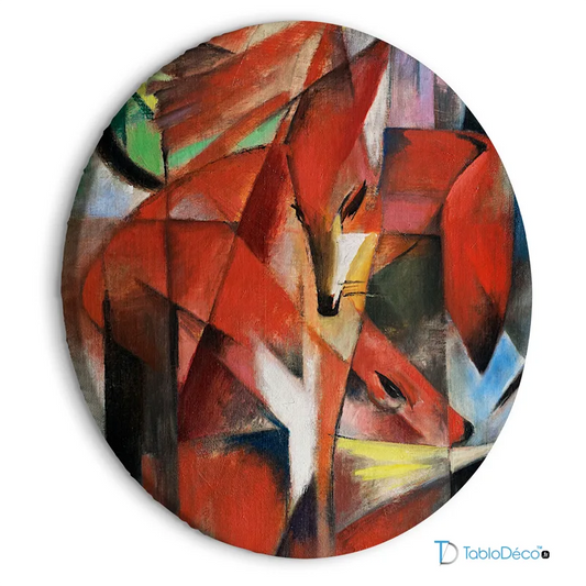 Achat Tableau Rond - Les Renards de Franz Marc