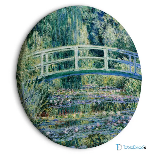 Tableau Rond - Nénuphars et Pont Japonais de Claude Monet - TabloDéco.fr
