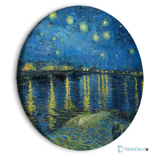 Achat Tableau Rond - La Nuit étoilée sur le Rhône de Vincent Van Gogh - TabloDéco.fr