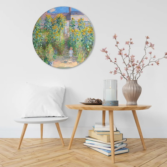 Tableau Rond sur toile - Le Jardin de Claude Monet à Vétheuil
