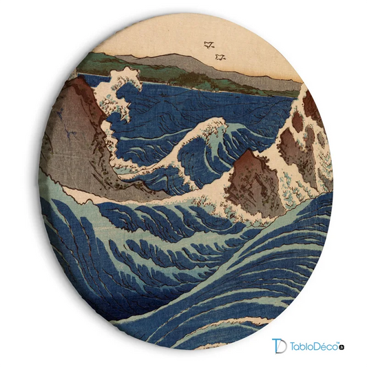 Achat Tableau Rond le Tourbillon de Naruto de Utagawa Hiroshige