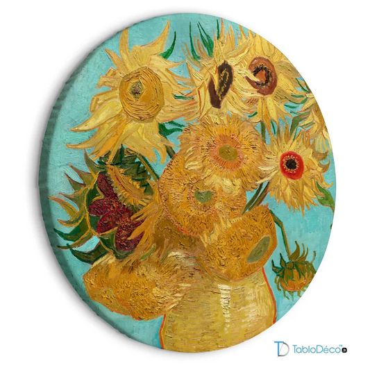 Achat Tableau Rond Le Vase avec Douze Tournesols de Vincent Van Gogh