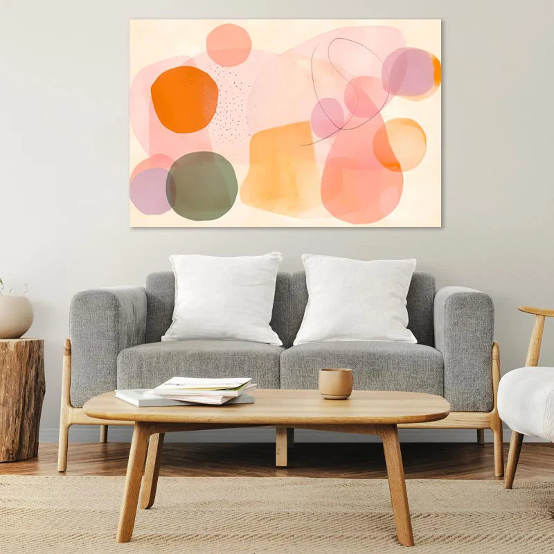Tableau Scandinave Couleurs Pastels - TabloDéco.fr