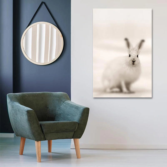Toile décorative nordique avec un lapin - TabloDéco.fr