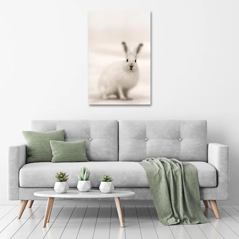 Tableau décoratif sur toile avec un Lapin style Scandinave - TabloDéco.fr