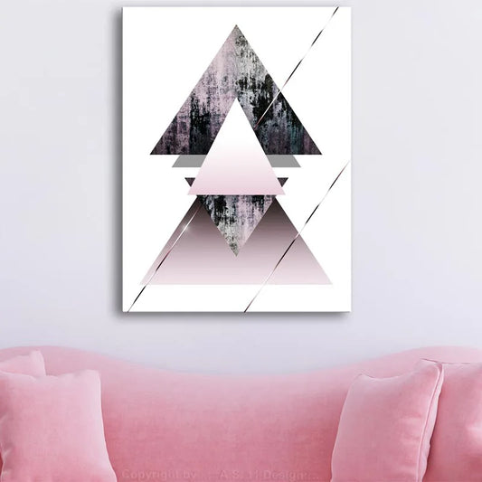 Toile décorative Nordique avec des Triangles - TabloDéco.fr