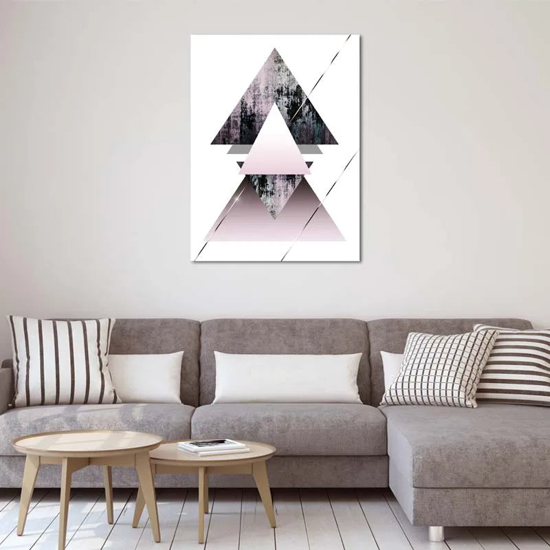 Tableau décoratif Scandinave avec Triangle - TabloDéco.fr